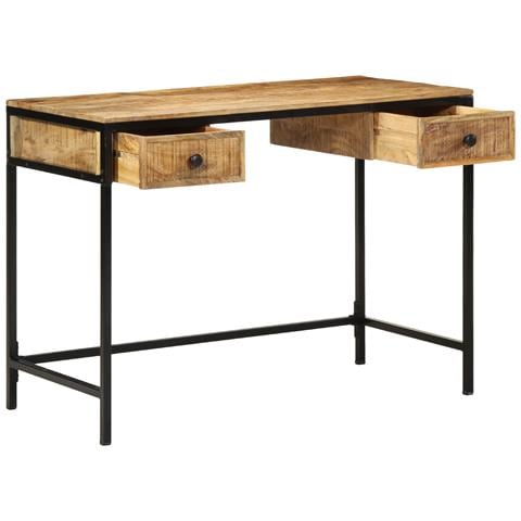 Scrivania 105x50x75 cm Legno Massello di Mango - Foto 2