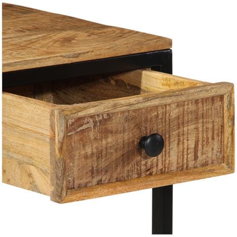 Scrivania 105x50x75 cm Legno Massello di Mango - Foto 9