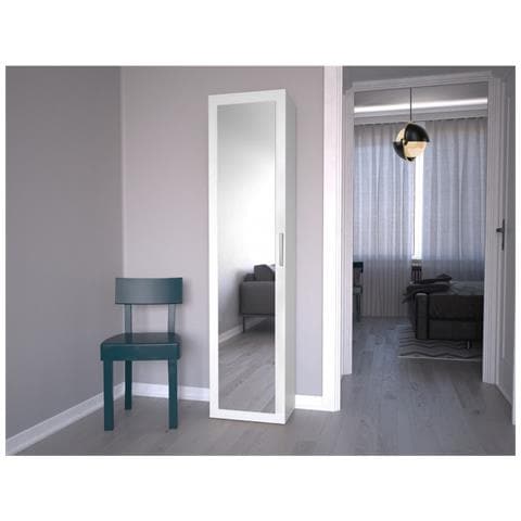 DUO SZAFKA BIEL armadio /guardaroba per camera da letto 2 ripiani 1 porta /porte Bianco - Foto 2