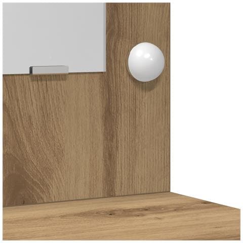 Tavolo toletta con luci LED Rovere artigianale 50x41x135 cm - Foto 9