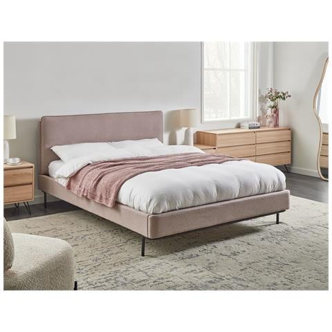 Letto Tessuto Corio 160 X 200 Cm Tortora - Foto 1