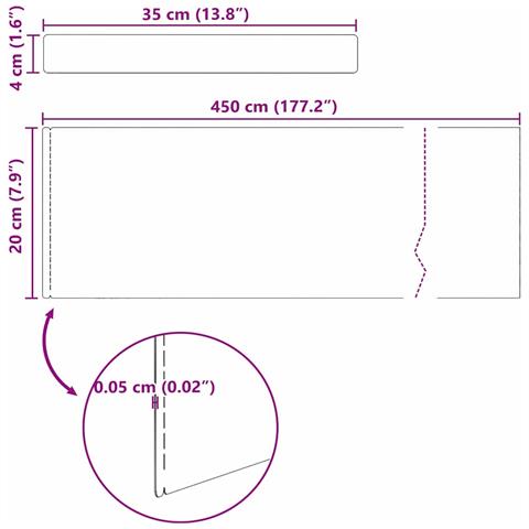 Finitura per Prato da Giardino 4 pcs Argento 450 x 20 cm - Foto 9