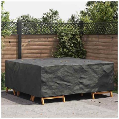 Copertura per mobili da esterno Nero 200 x 200 x 90 cm 210D - Foto 2