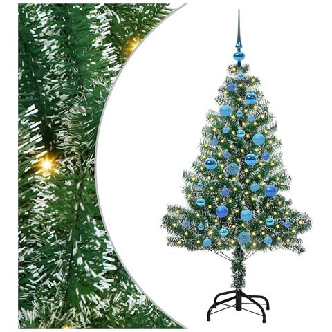 Albero di Natale Artificiale Imbiancato con Luci LED 150 cm - Foto 1