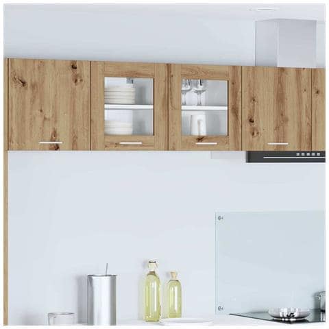 Armadio pensile Riga 2 pcs Rovere artigianale 40 x 31 x 40 cm - Foto 2