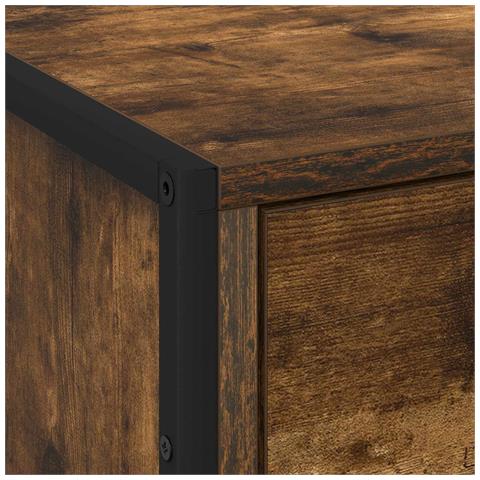 Comodino con cassetto 2 pcs Quercia Fumosa 50 x 39.5 x 50 cm - Foto 9