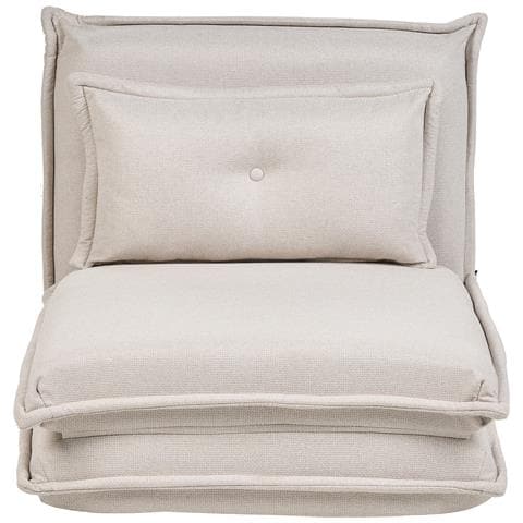 Divano Letto Singolo Dellen Tessuto Bianco Sporco - Foto 2