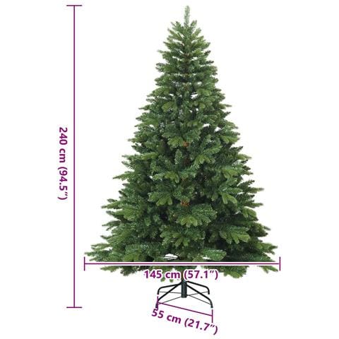 Albero di Natale Artificiale con Rami Pieghevoli Verde 240 cm - Foto 9