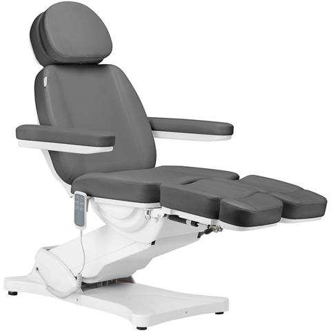 poltrona cosmetica elettrica Classic 3 motori con culla pedi grigia - Foto 2