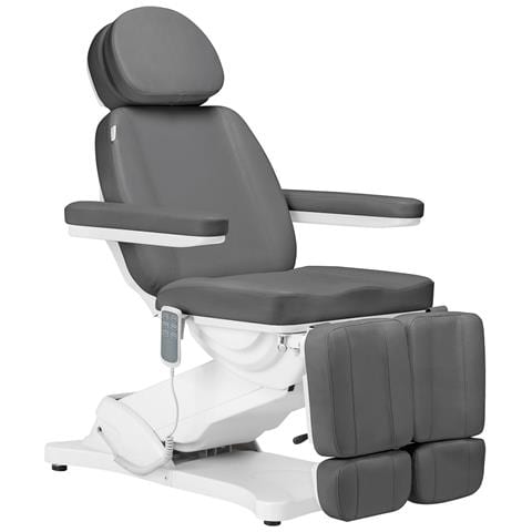 poltrona cosmetica elettrica Classic 3 motori con culla pedi grigia - Foto 1