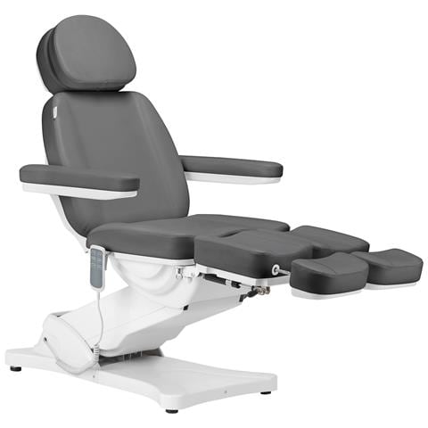 poltrona cosmetica elettrica Classic 3 motori con culla pedi grigia - Foto 4