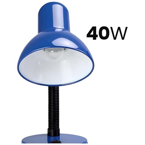 Lampada Da Tavolo Orientabile Compatibile E27 40w Con Braccio Flessibile E Interruttore - Foto 2