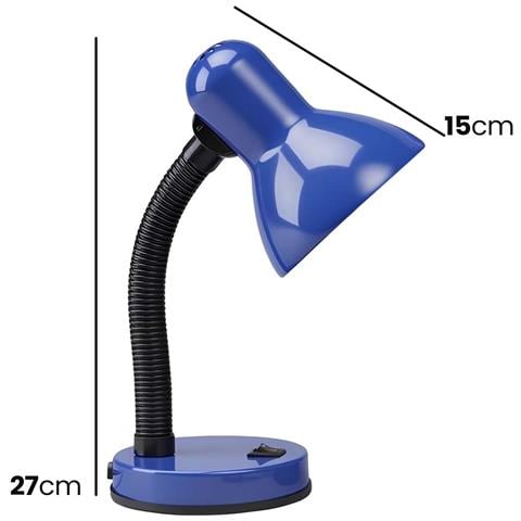 Lampada Da Tavolo Orientabile Compatibile E27 40w Con Braccio Flessibile E Interruttore - Foto 5