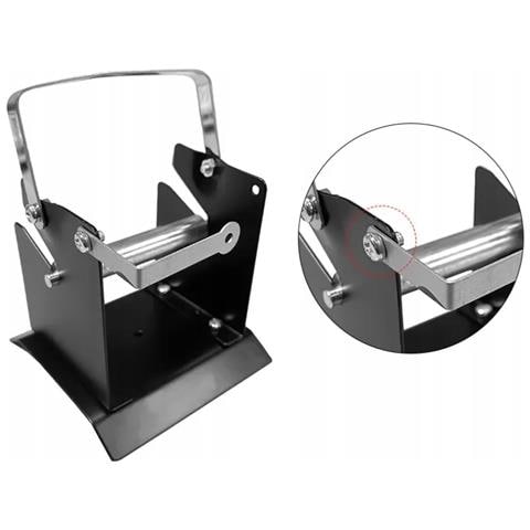 Supporto Dispenser Per Stagno 115 Mm - Ergonomico E Durevole | Acciaio E Plastica, Capacità 2 Bobine | Migliora La Saldatura - Foto 5