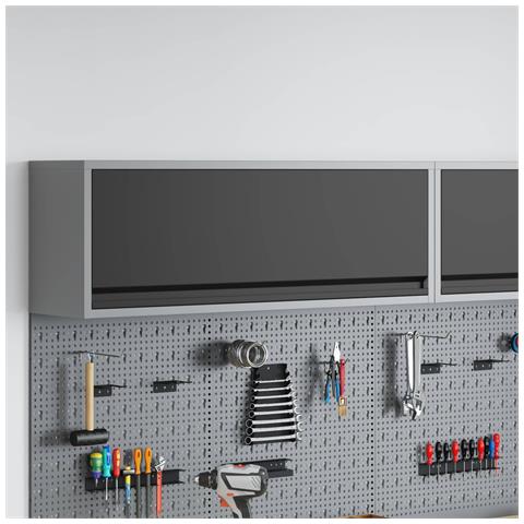 Set di mobili da lavoro con archiviazione 10 pcs Nero - Foto 2