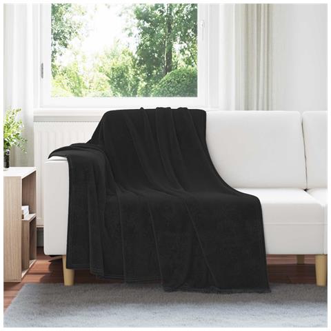 Coperta Nero 150 x 200 cm Panno - Foto 2
