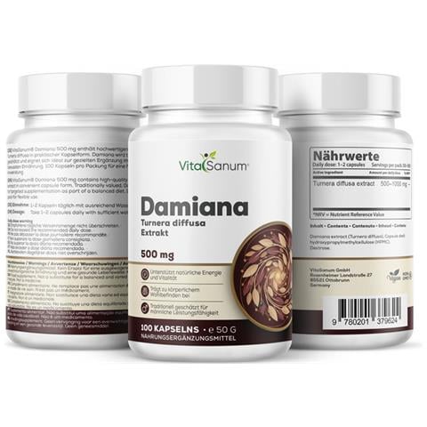 Damiana 500 mg Estratto di Turnera diffusa Integratore alimentare - Foto 1
