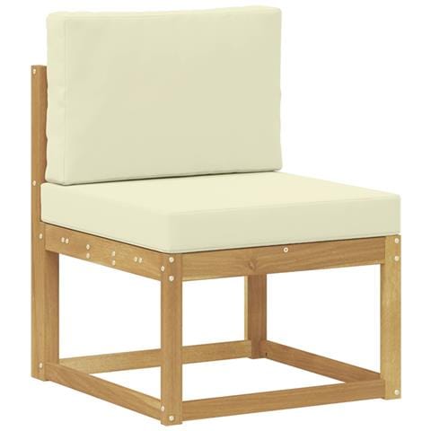 Set di divani da esterno Bianco e Crema 59 x 63 x 73 cm - Foto 1