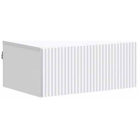 Mobiletto da notte a muro con cassetto Bianco 49 x 34,5 x 20 cm - Foto 1