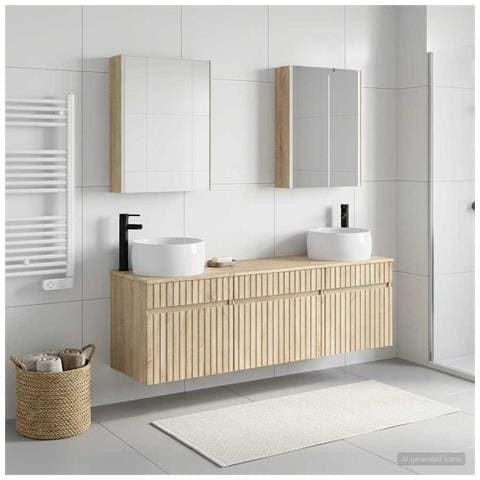 Set di Armadi da Bagno 5 pcs Rovere Sonoma 53 x 15,5 x 70 cm - Foto 2
