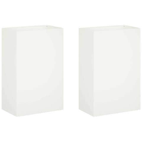 Vaso da giardino 2 pz Bianco 50 x 40 x 75 cm - Foto 1