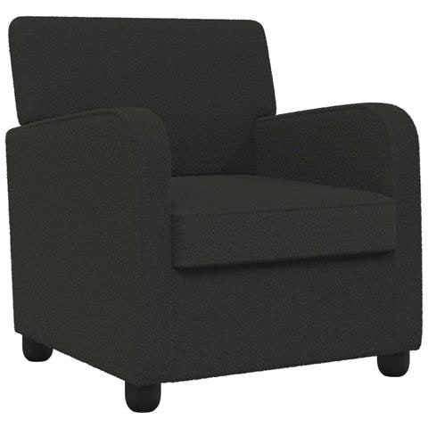 Poltrona Nero Pelliccia sintetica di agnello - Foto 1