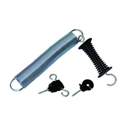 Set Cancello Con Molla E Gancio Per Recinto Elettrificato Recinzione Animali - Foto 2