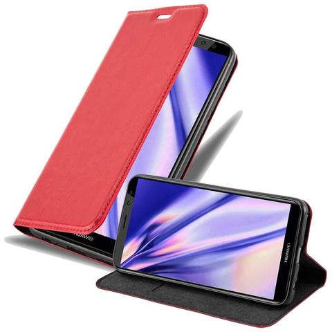 Custodia Compatibile Con Huawei Mate 10 Lite In Rosso Mela - Coperchio Protettiva Con Chiusura Magnetica, Funzione Stand E Tasca Per Le Carte - Foto 1