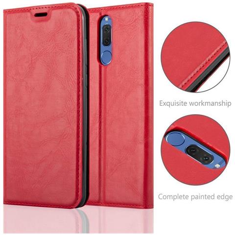 Custodia Compatibile Con Huawei Mate 10 Lite In Rosso Mela - Coperchio Protettiva Con Chiusura Magnetica, Funzione Stand E Tasca Per Le Carte - Foto 5