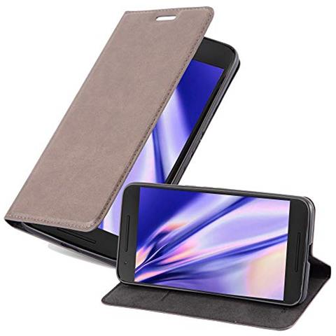 Custodia Compatibile Con Huawei Nexus 6p In Bruno Caffè - Coperchio Protettiva Con Chiusura Magnetica, Funzione Stand E Tasca Per Le Carte - Foto 1