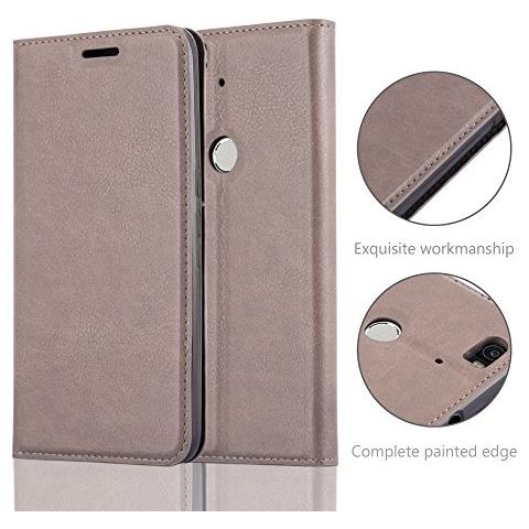 Custodia Compatibile Con Huawei Nexus 6p In Bruno Caffè - Coperchio Protettiva Con Chiusura Magnetica, Funzione Stand E Tasca Per Le Carte - Foto 2