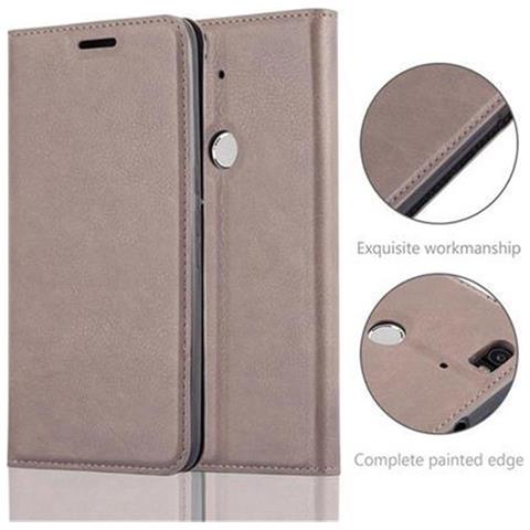 Custodia Compatibile Con Huawei Nexus 6p In Bruno Caffè - Coperchio Protettiva Con Chiusura Magnetica, Funzione Stand E Tasca Per Le Carte - Foto 9