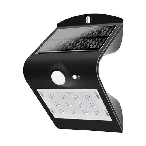 V-tac Vt-767-2 Lampada Led 1,5w Pannello Solare Esterno Ip65 + Sensore Pir Colore Nero - Sku 8277 - Foto 1
