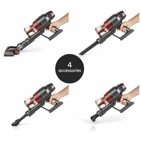 Upx18, Aspirapolvere Powerclean, Alluminio, Rosso, 220 W, 0.8 Litri - Foto 13