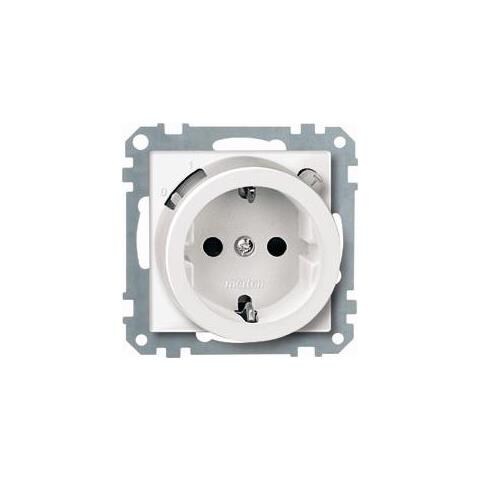 Fi-schuko-sicherheitssteckdosen-einsatz 233819 System M Polarweiss Glnzend 233819 233819 (233819)  - Foto 1