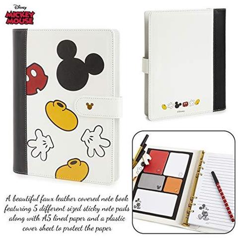 Notebook Disney Mickey Mouse Insieme Della Cancelleria Per Le Ragazze Donne Include A5 Note Book Pencil Case E Sticky Notes Office O Rifornimenti Di Scuola Articoli Da Regalo Disney Per Ragazze Adolescenti Donne - Foto 4