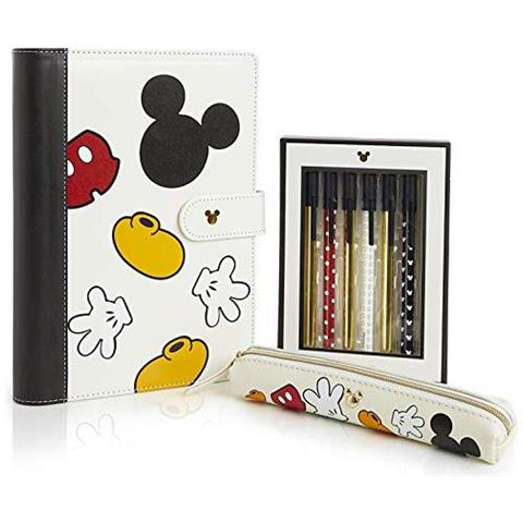 Notebook Disney Mickey Mouse Insieme Della Cancelleria Per Le Ragazze Donne Include A5 Note Book Pencil Case E Sticky Notes Office O Rifornimenti Di Scuola Articoli Da Regalo Disney Per Ragazze Adolescenti Donne - Foto 1