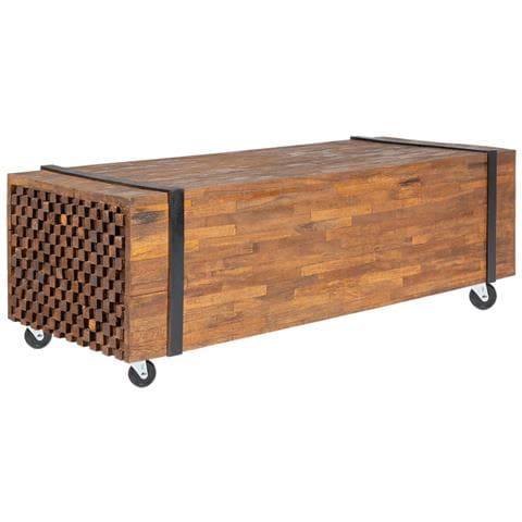 Tavolino Da Salotto 110x45x38 Cm In Legno Massello Di Teak - Foto 1