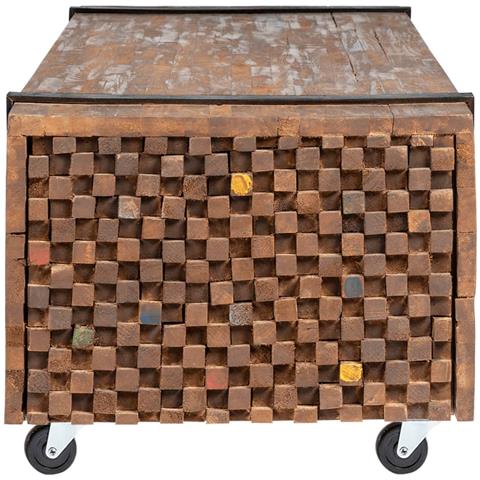 Tavolino Da Salotto 110x45x38 Cm In Legno Massello Di Teak - Foto 8