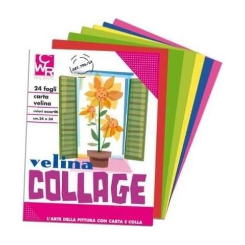 Carta Velina Unicolore 24 Fogli Rosso - Foto 1
