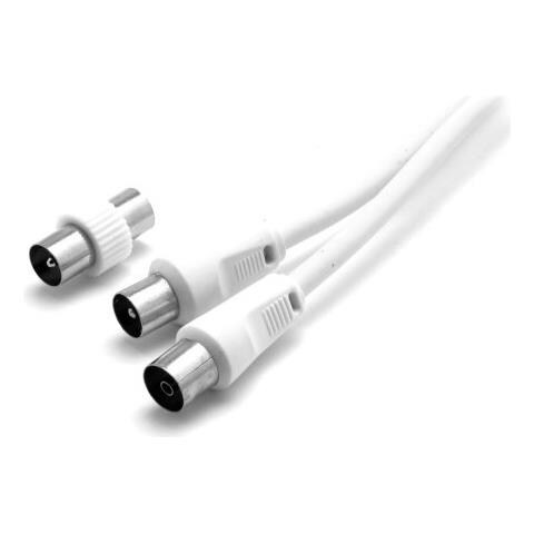 9/28 W cavo coassiale 2 m IEC 9.5mm Bianco - Foto 1