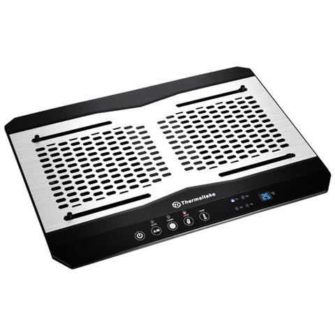 CL-N002-PL12BL-A base di raffreddamento per laptop 1300 Giri /min Alluminio, Nero - Foto 1