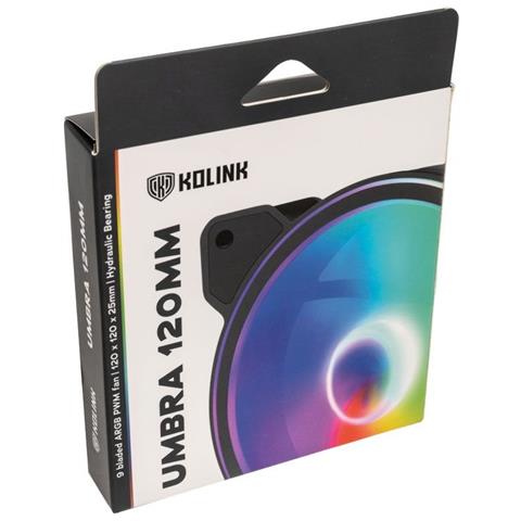 Umbra HDB ARGB Led PWM - 120 mm Case per computer Ventilatore 12 cm Nero, Bianco 1 pz - Foto 8