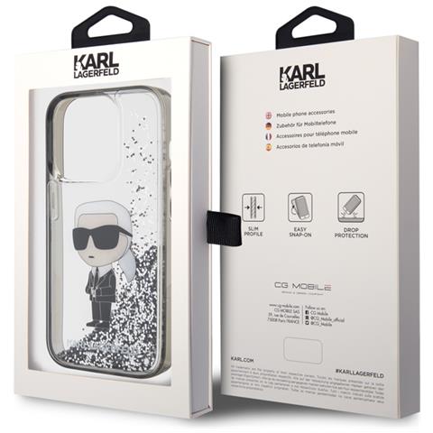 Cover Per Iphone 15 Pro Floating Ikonik Glitter, Argento - Foto 3
