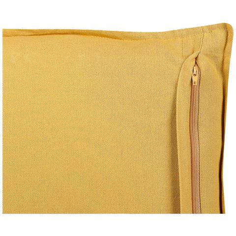 Cuscino Decorativo Rapis Cotone 45 X 45 Cm Geometrico Stampa A Blocchi Giallo - Foto 2