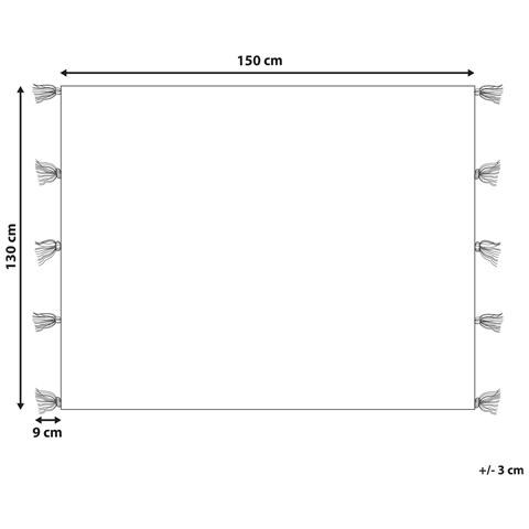 Coperta Saatli 130 X 150 Cm Bianco - Foto 11