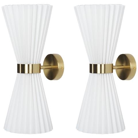 Set Di 2 Lampade Da Parete Bianco Telang - Foto 2