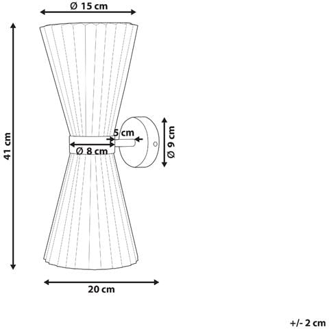 Set Di 2 Lampade Da Parete Bianco Telang - Foto 7