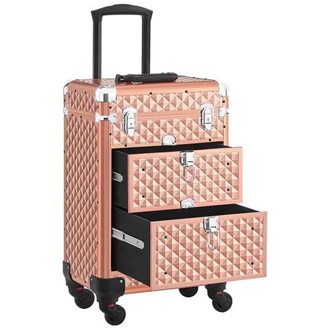 Trolley Makeup Professionale Alluminio Valigetta Trucco Estetista Beauty Case - Foto 1