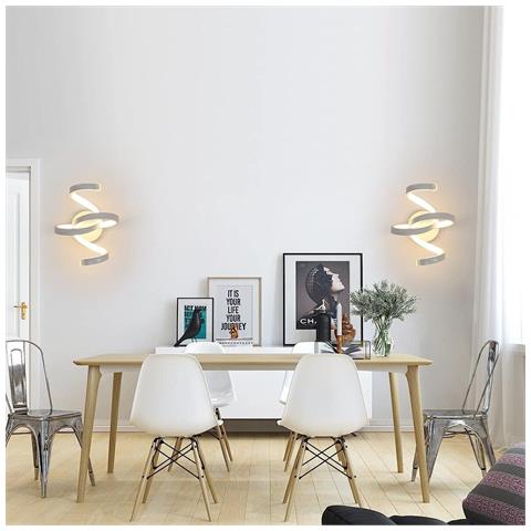 Applique Lampada Interno Moderna Parete Muro Spirale 15w Luce Naturale St-004 - Foto 2